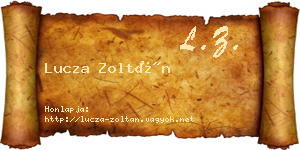 Lucza Zoltán névjegykártya